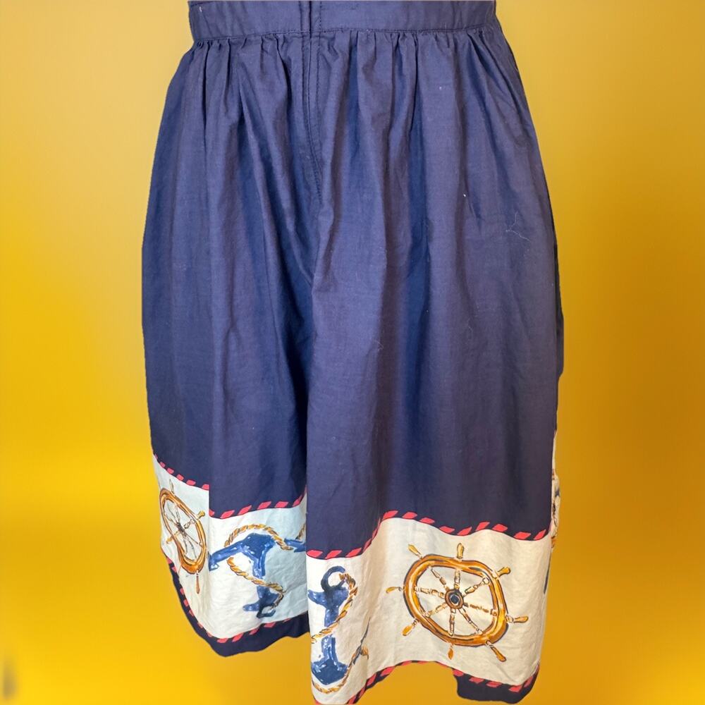 ModCloth |Anchor | Navy Blue Dress | Rockabilly | Retro Vibe | Swing Skirt - Picture 5 of 15